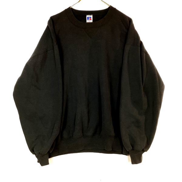 Vintage Russell Athletic Sweatshirt Crewneck Size 2XL Black Made In Usa 90s