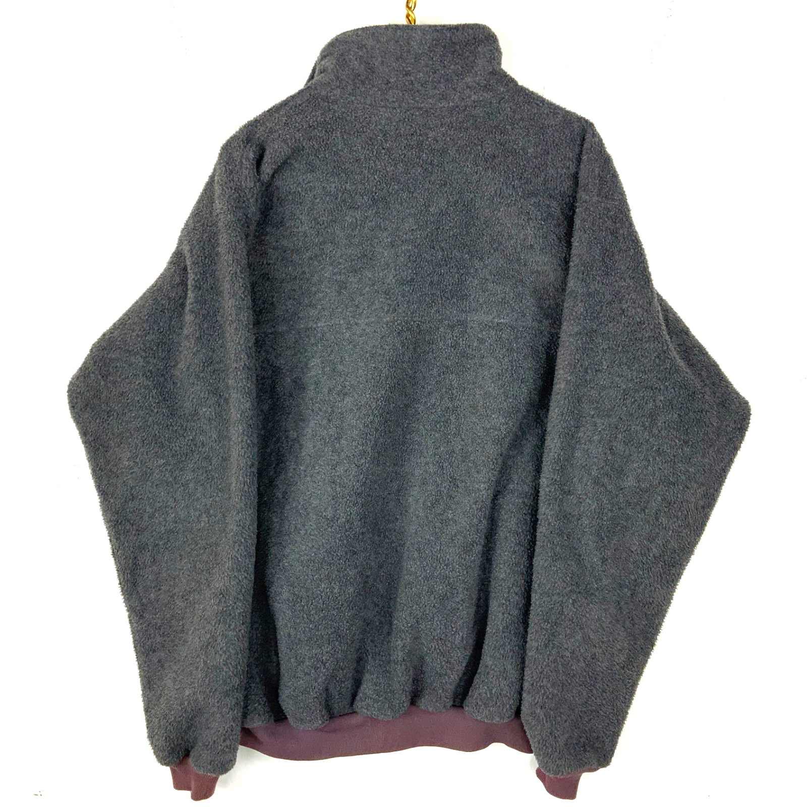 Vintage Patagonia Fleece Sweater Jacket XL Gray Made Usa Full Zip Bomber 90s