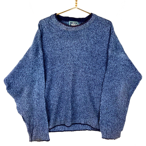 Vintage Woolrich Knit Wool Sweater 2XL Blue Crewneck