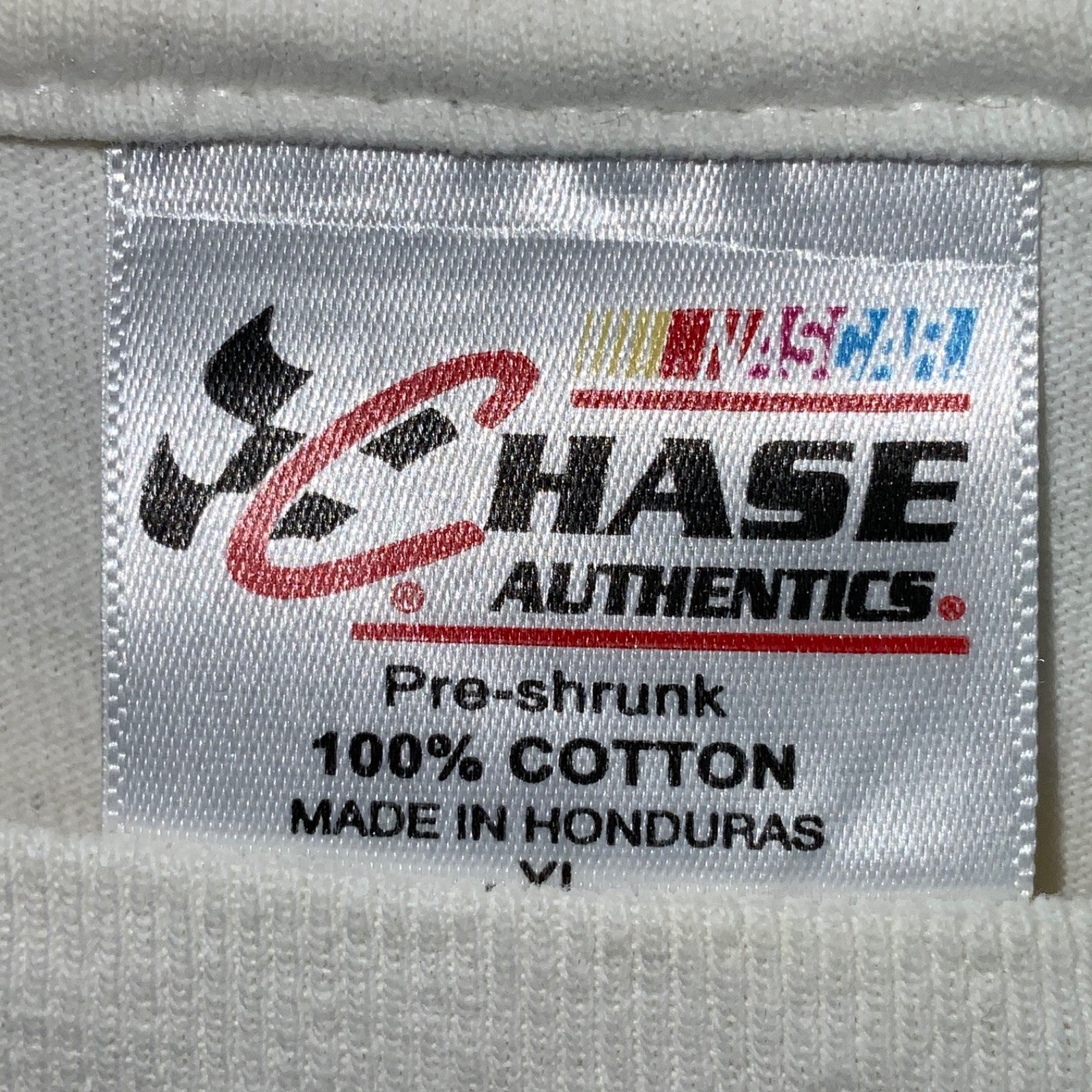 Vintage Nascar Racing Chase T-shirt XL White Double Sided Danica Patrick Y2K