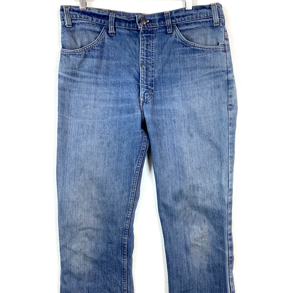 Vintage Levi's Denim Jean Size 35x29 Blue Boot Cut 80s