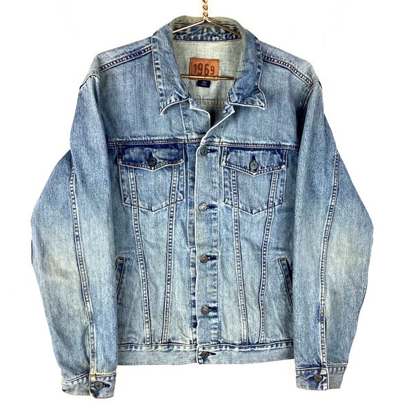 Vintage Gap Denim Jean Jacket Size Large Blue Long Sleeve