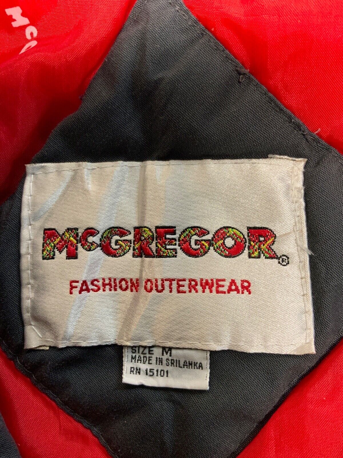 Vintage McGregor Bomber Jacket Medium Gray Full Zip Light Puffer 1980s