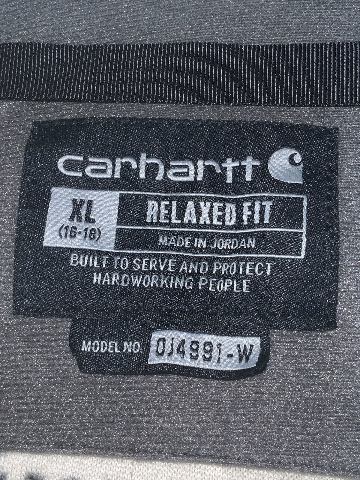 Carhartt Fleece Sweater Jacket Women's XL White Relaxed Fit Patterned Work Wear