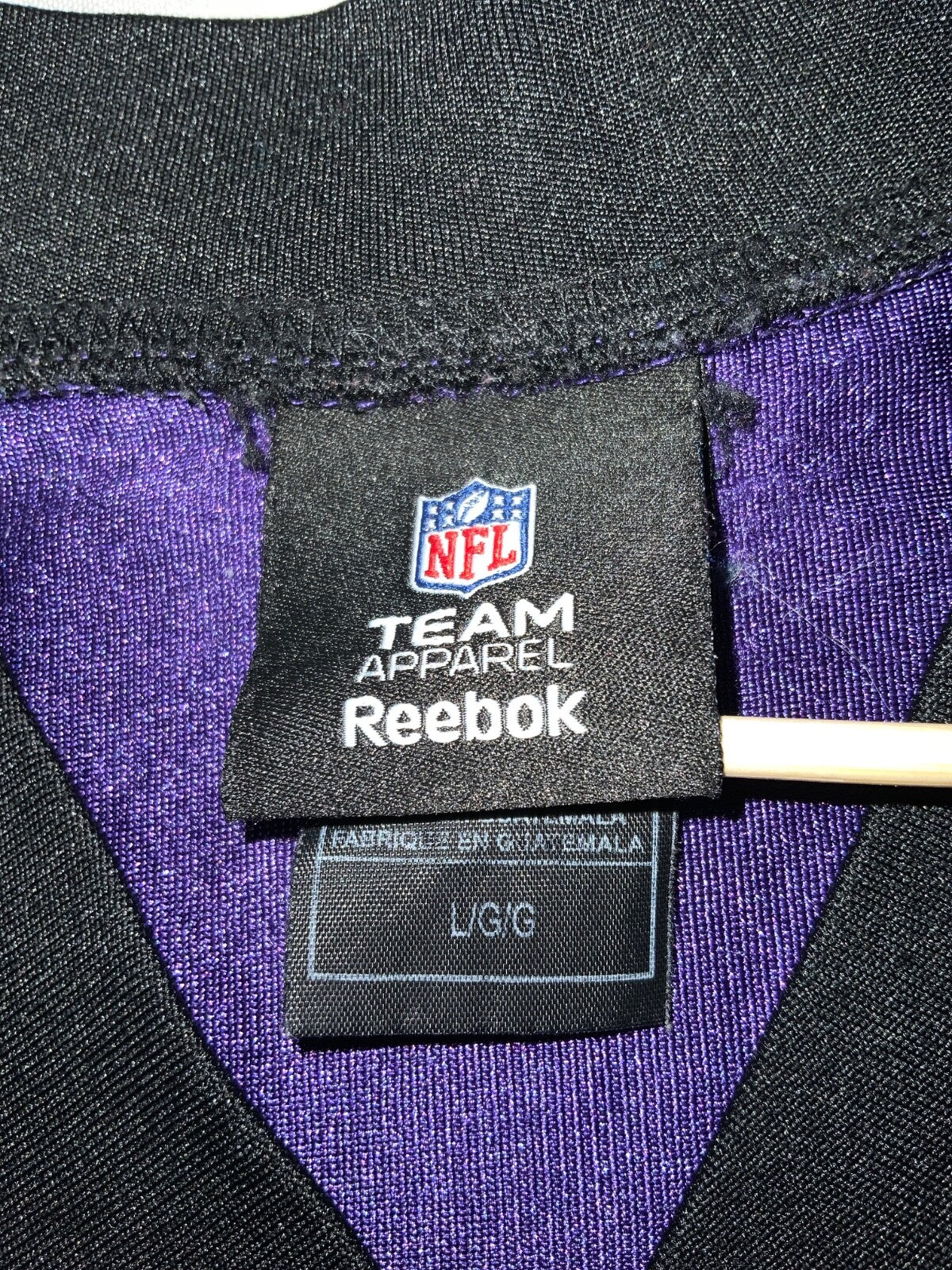 Baltimore Ravens Jersey Large Reebok Joe Flacco Purple Nfl