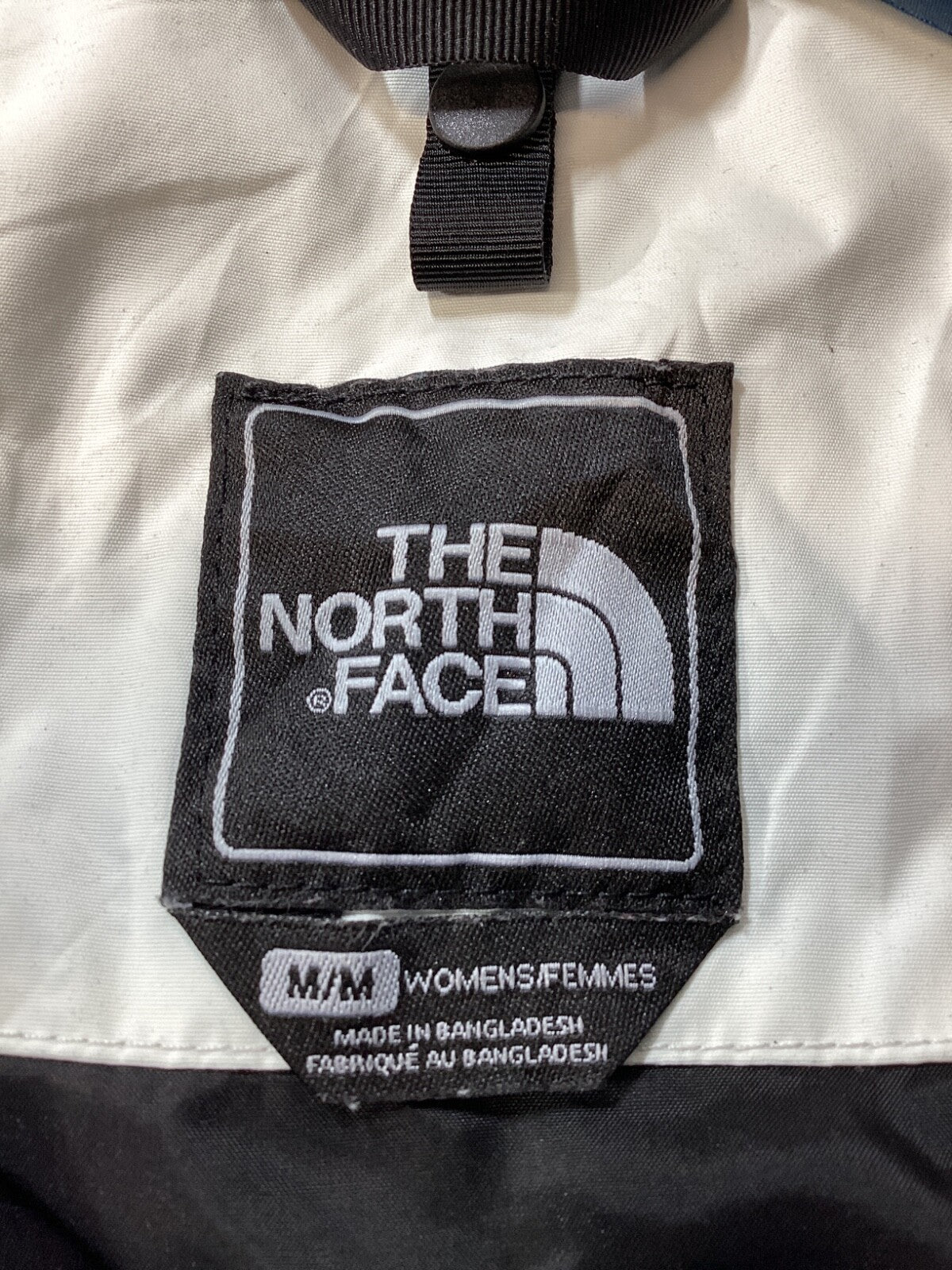 The North Face Women's Windbreaker Jacket Size Medium Blue Hooded Hyvent