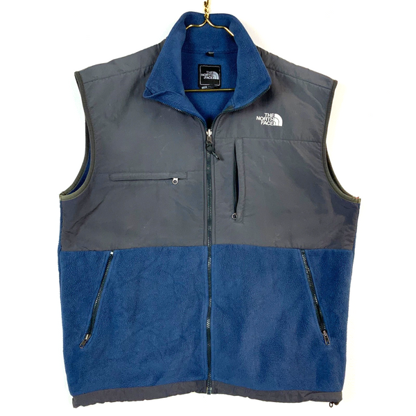 The North Face Denali Fleece Sweater Vest Size Large Blue Full Zip Polartec