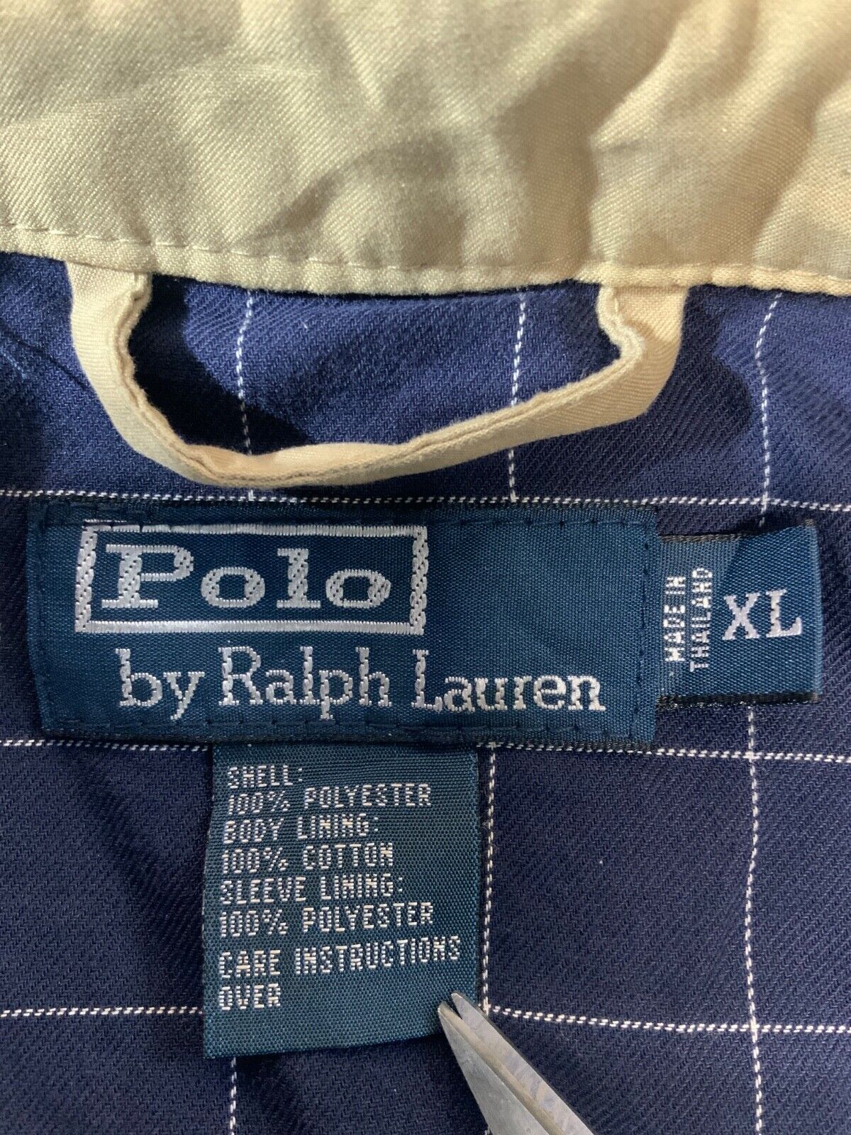 Vintage Polo Ralph Lauren Harrington Jacket XL Brown Full Zip Lined