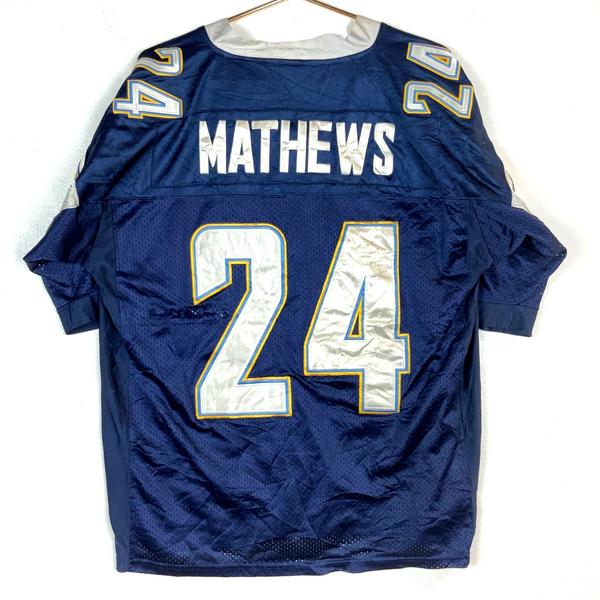Vintage San Diego Chargers Jersey Size 50 Reebok Ryan Mathews Blue Nfl