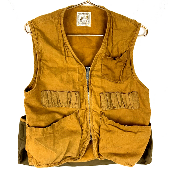 Vintage 1970's Hunting Vest XS Brown Full Zip Herter’s Hudson's Bay Made In Usa