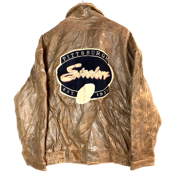 Vintage Pittsburgh Steelers G-III Carl Banks Varsity Bomber Jacket 2XL Nfl 90s