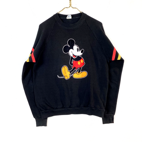 Vintage Disney Mickey Mouse Sweatshirt Crewneck Size XL Black Made In Usa