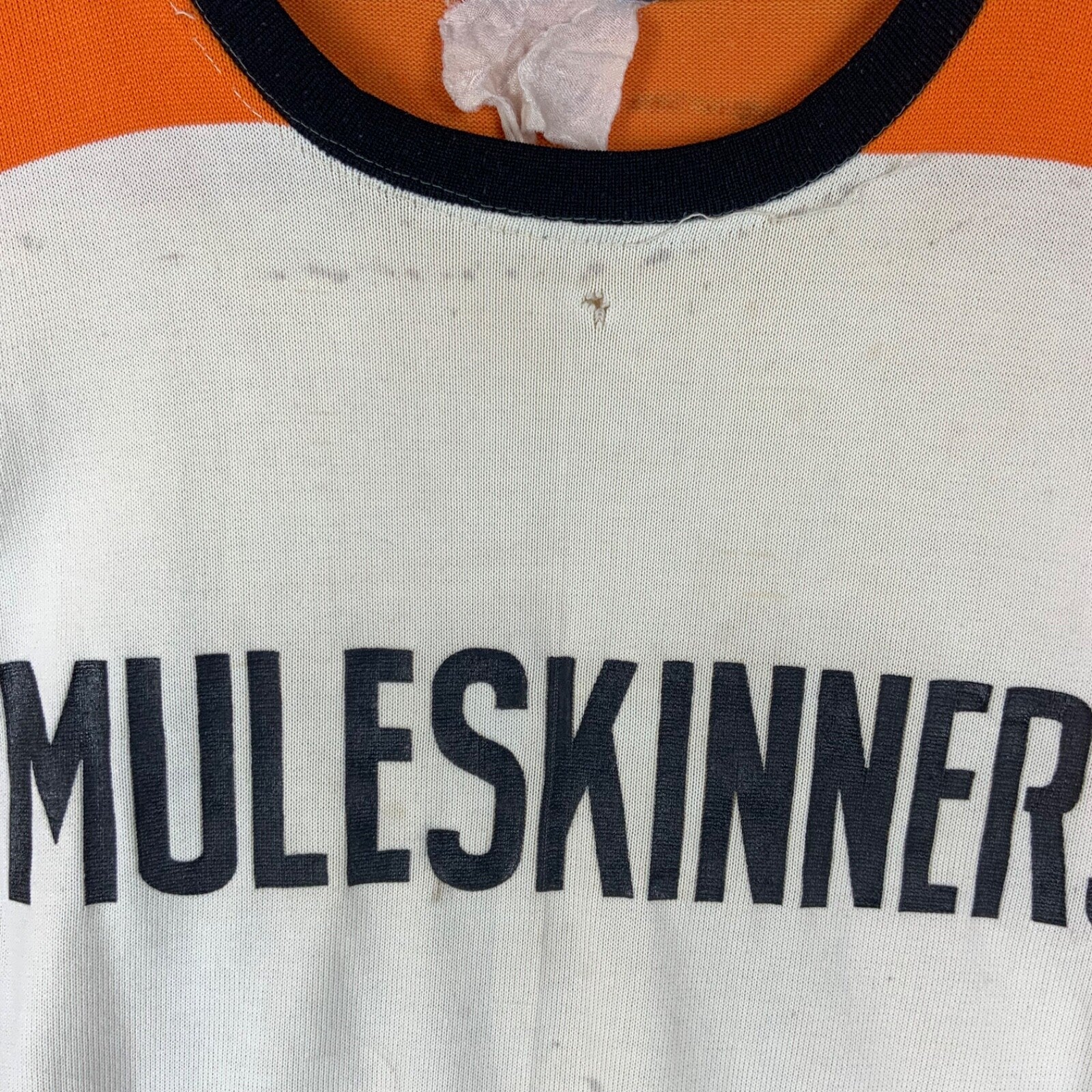 Vintage 1970s Hockey Jersey 2XL White
