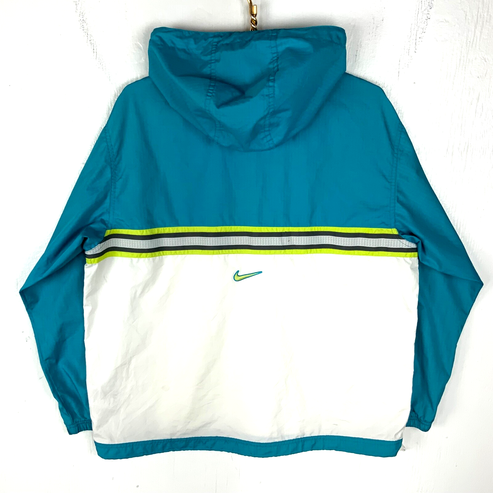 Vintage Nike Windbreaker Jacket Women's Medium Blue 1/4 Zip