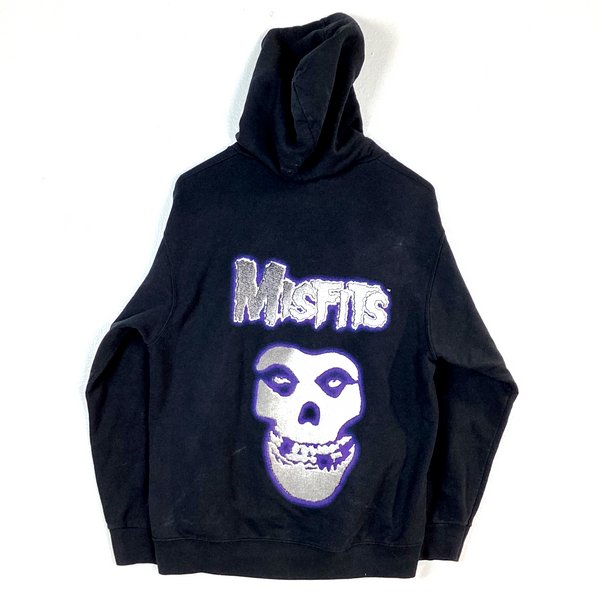 Vintage Misfits Sweatshirt Hoodie Size Medium Black Distressed Y2K