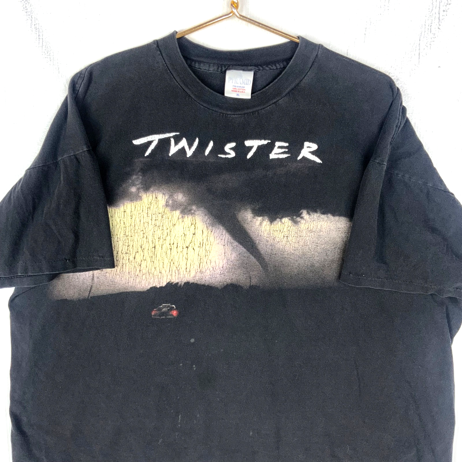 Vintage Twister Movie T-Shirt XL Black Single Stitch 90s