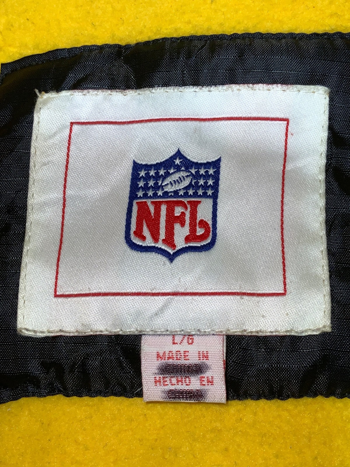 Vintage Pittsburgh Steelers Jacket Large Black Hooded Full Zip Fleece Lined Nfl