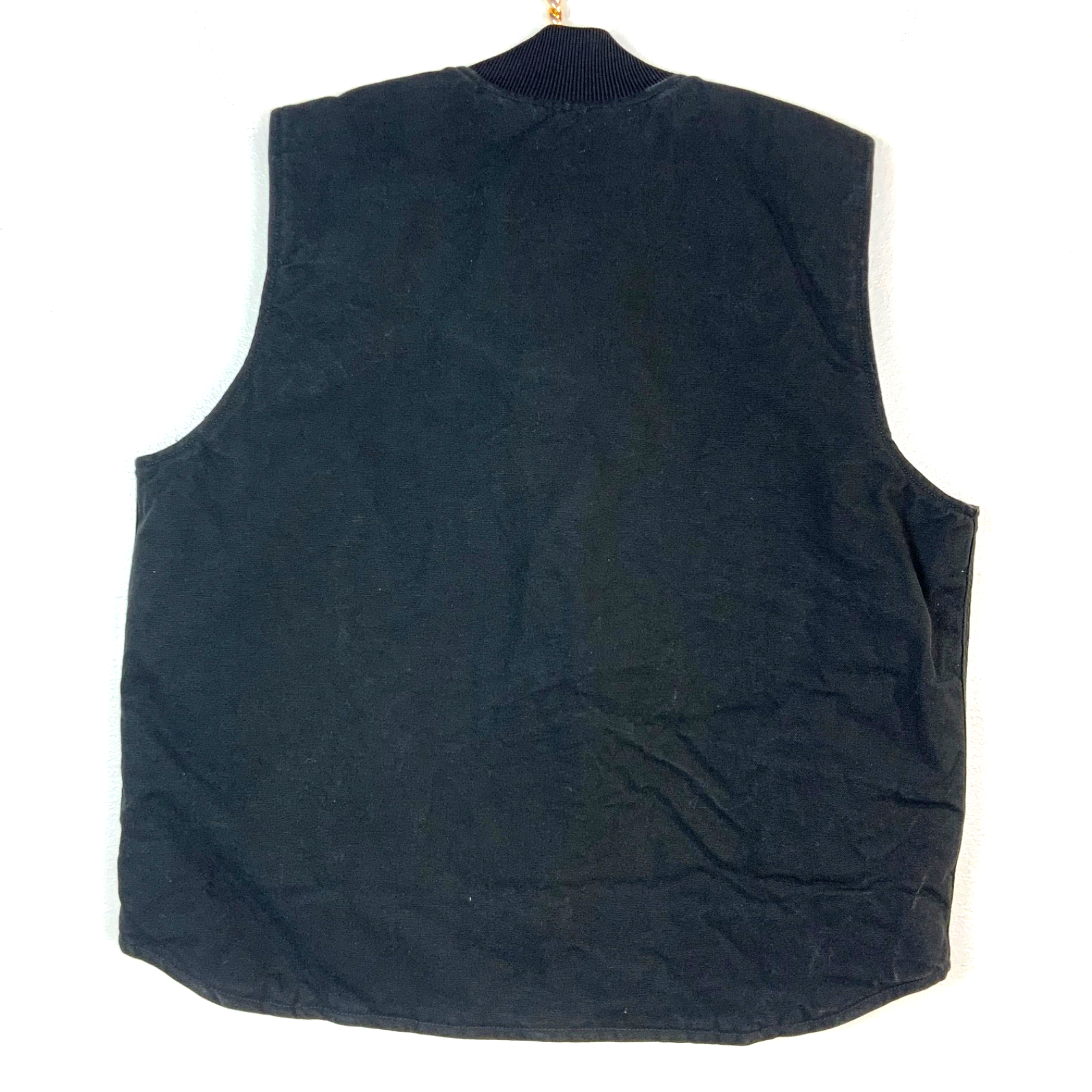 Carhartt Duck Vest XL Black Quilt Lined Full Zip