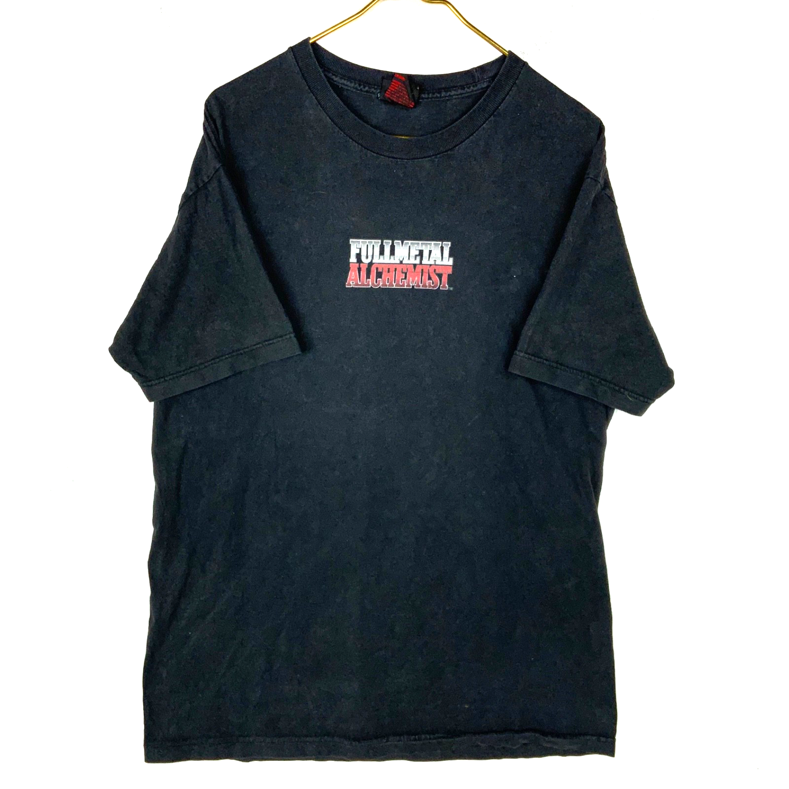 Vintage Fullmetal Alchemist T-Shirt Large Black Double Sided Anime Manga