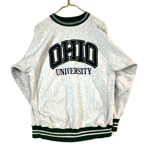 Vintage Ohio University Champion Reverse Weave Sweatshirt Size XL Gray Made Usa