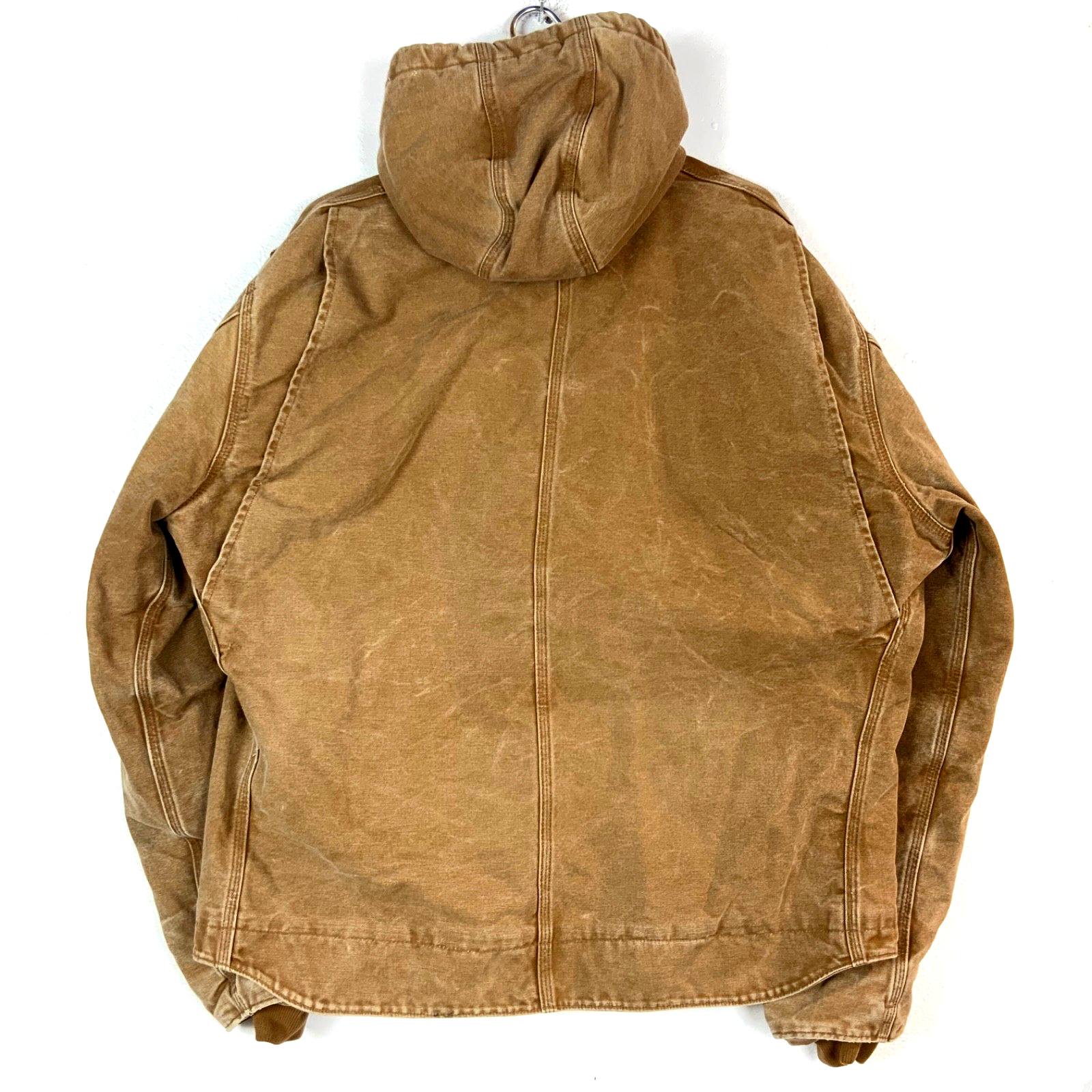 Carhartt Sierra Jacket 2XL Tall Brown Sherpa Lined Full Zip Canvas Workwear J141