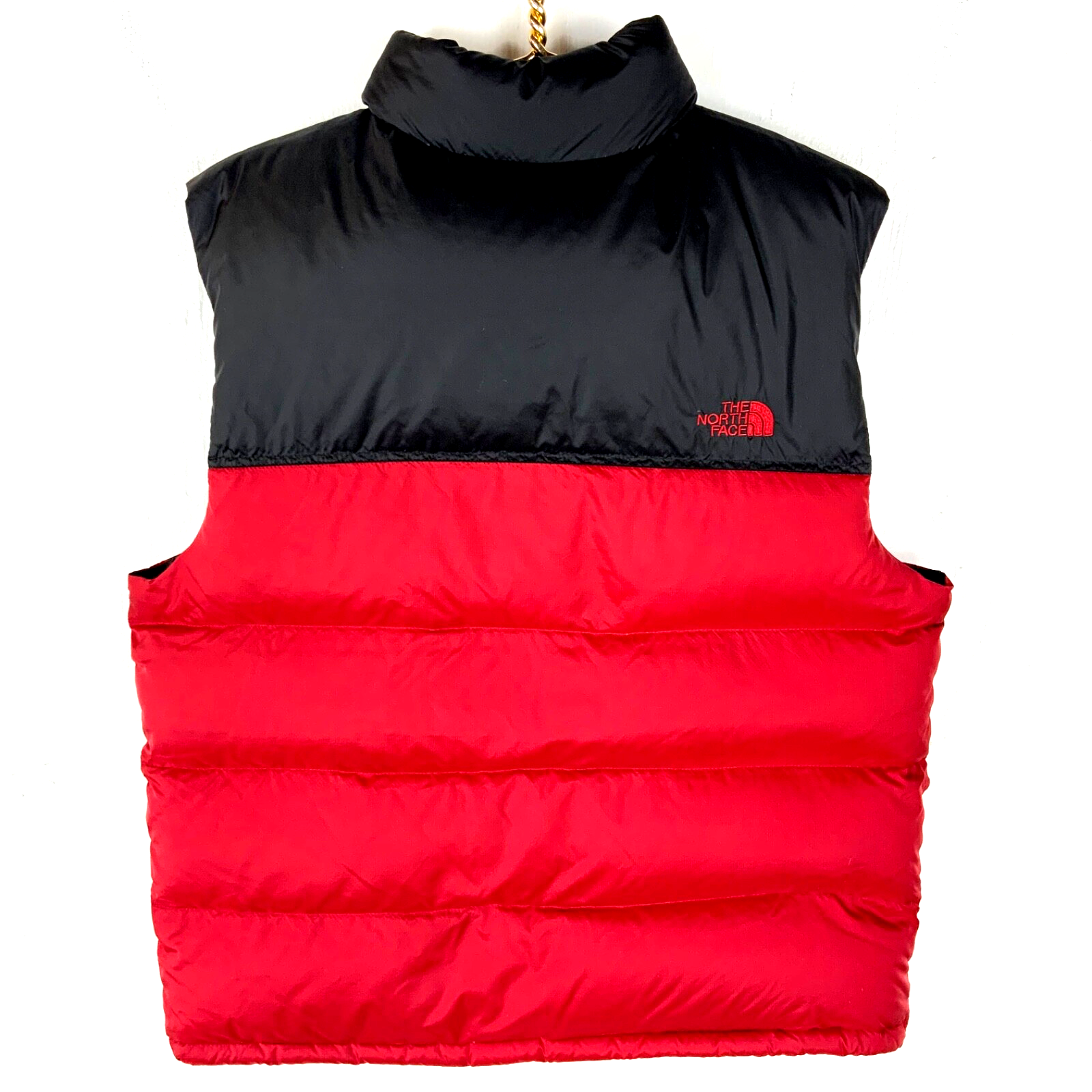 The North Face 700 Down Puffer Vest Large Red Full Zip
