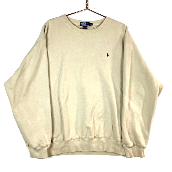 Vintage Polo Ralph Lauren Sweatshirt Crewneck XL Beige