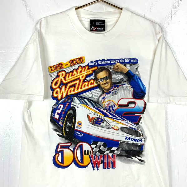 Vintage Nascar Chase T-shirt Medium Double Sided 2000 Rusty Wallace 50th Win