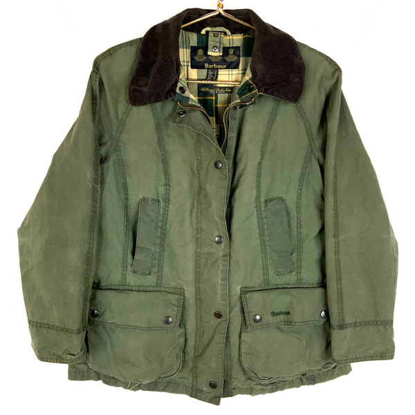 Barbour Women’s Tartan Jacket Size Small Green Full Zip Lined