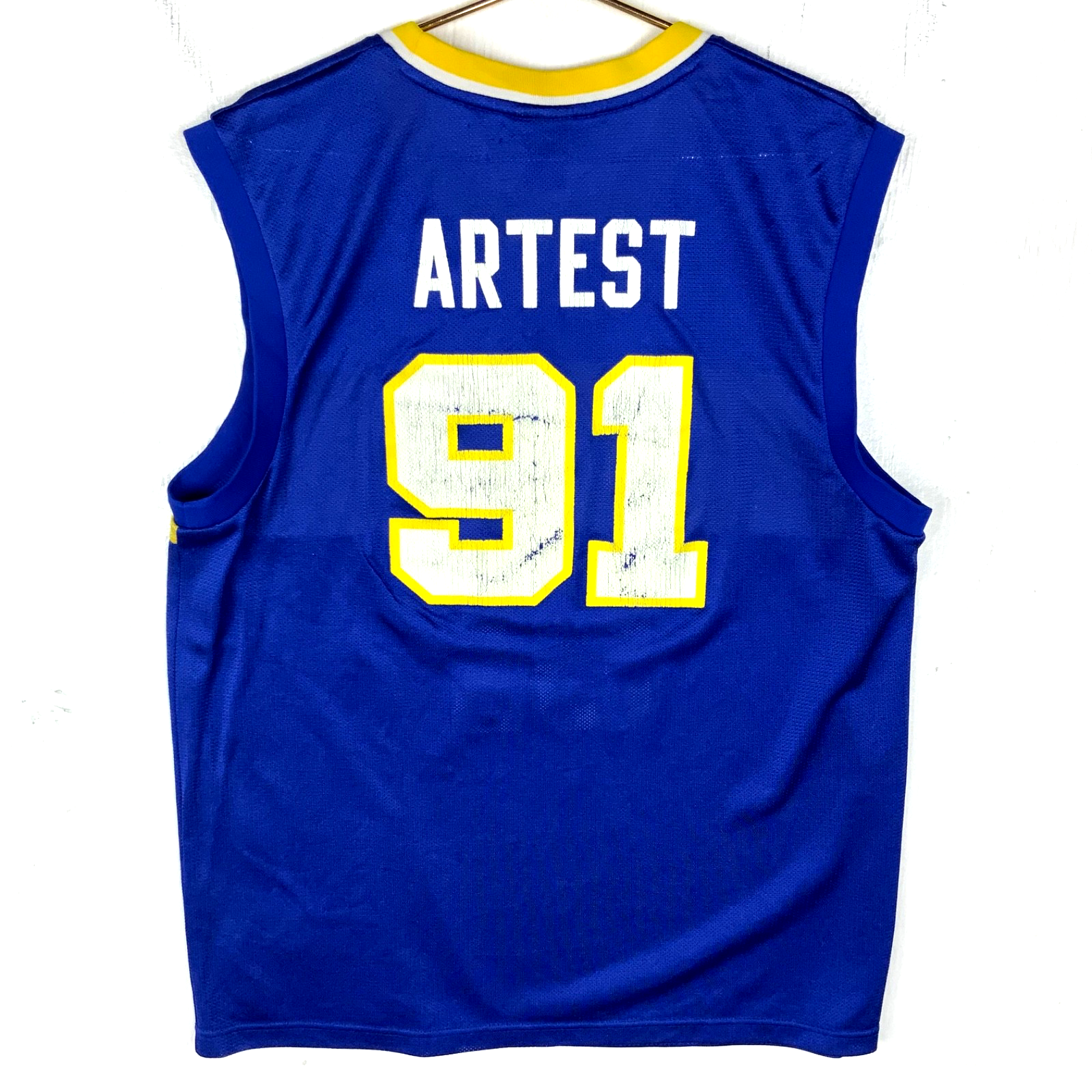 Vintage Indiana Pacers Jersey Large Reebok Ron Artest Blue Nba Hwc