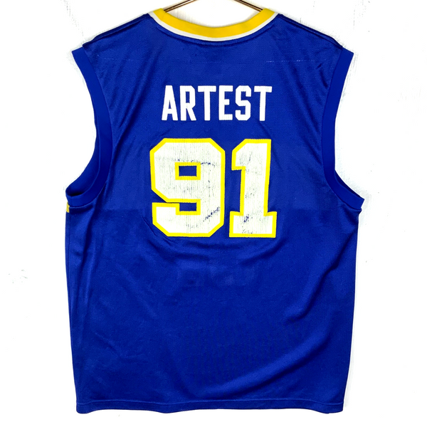 Vintage Indiana Pacers Jersey Large Reebok Ron Artest Blue Nba Hwc