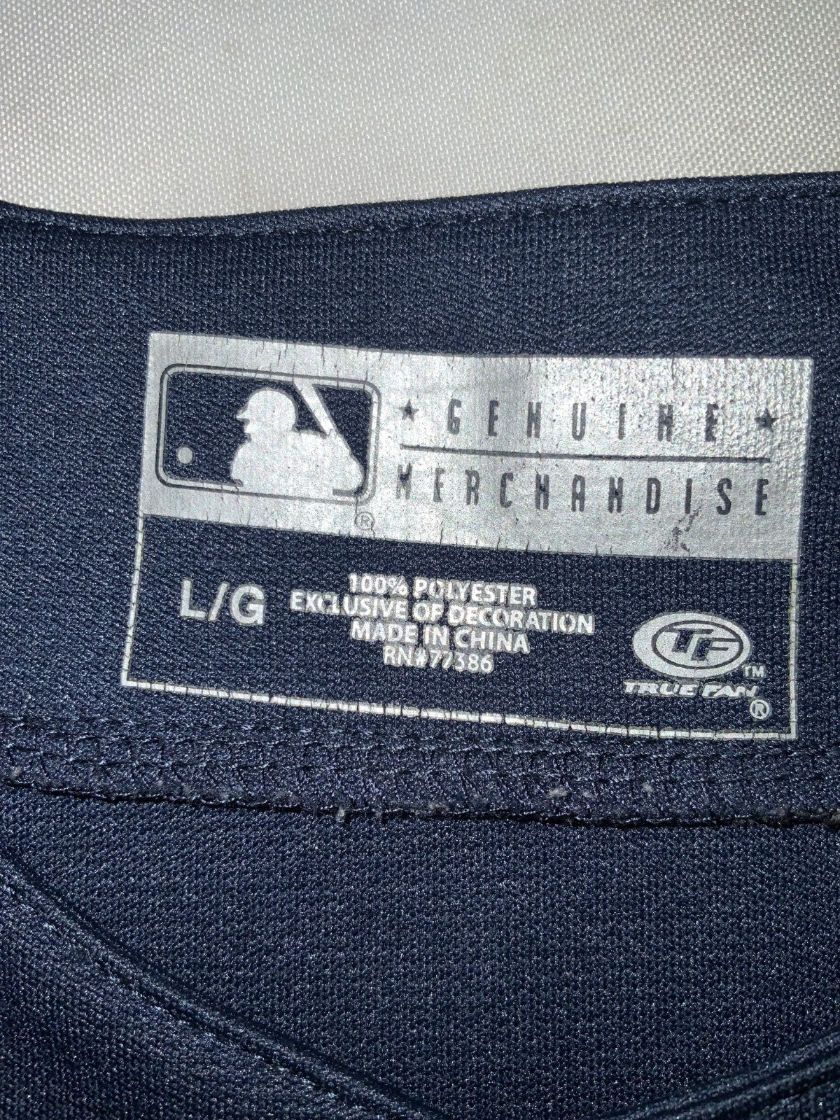 Milwaukee Brewers Jersey Large True Fan Blue Mlb Baseball