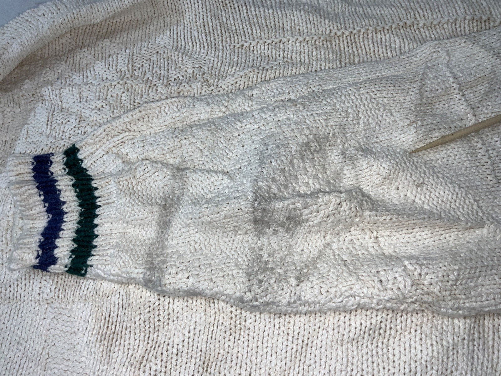 Vintage 1990s Knit Sweater XL White Crewneck Embroidered Duck Made Usa