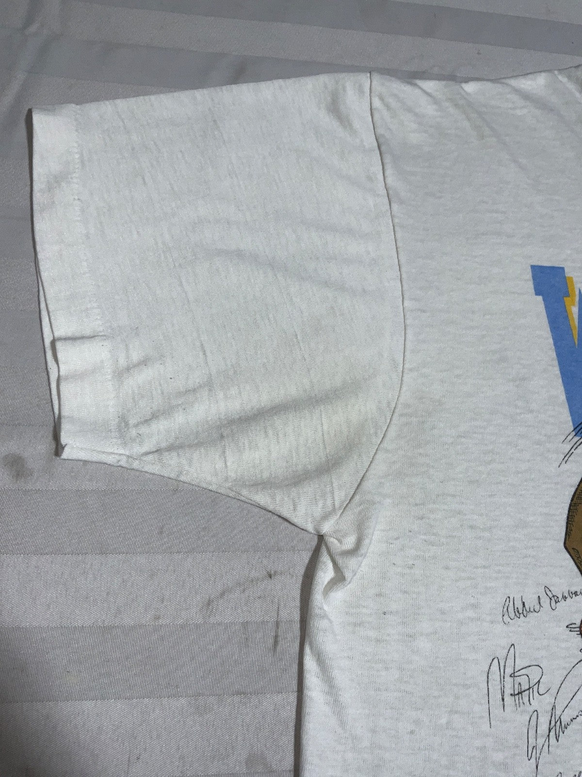 Vintage Los Angeles Lakers Caricature T-Shirt Large White 1987 Nba Champs 80s