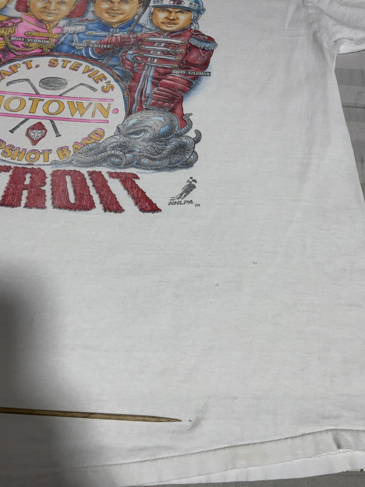 Vintage Detroit Red Wings Caricature Delta T-shirt XL Nhl Cpt. Stevie’s Slapshot
