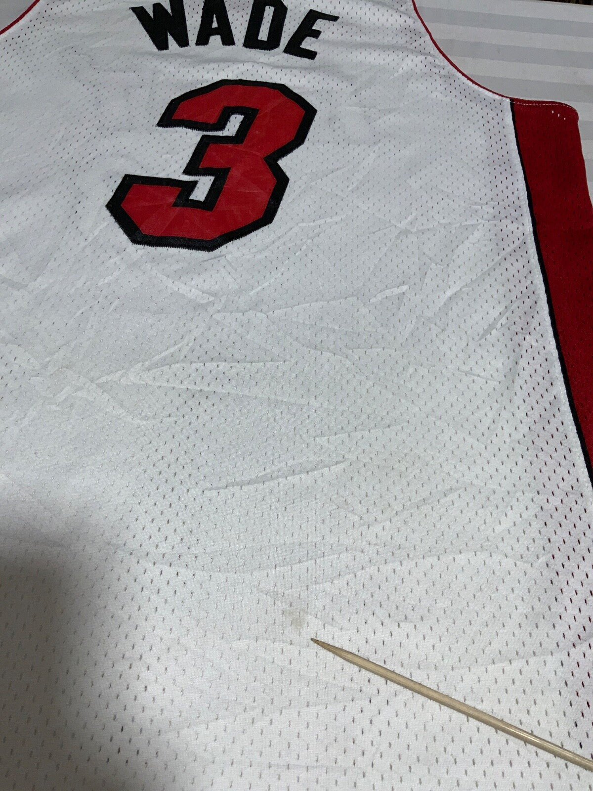 Miami Heat Reebok Jersey Size Large White Nba Authentics Dwyane Wade