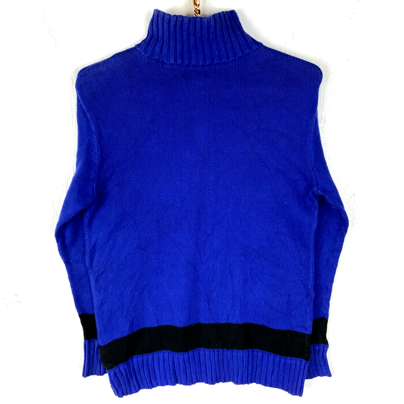 Vintage Polo Ralph Lauren Knit Sweater Women’s Large Blue 1/4 Zip 90s