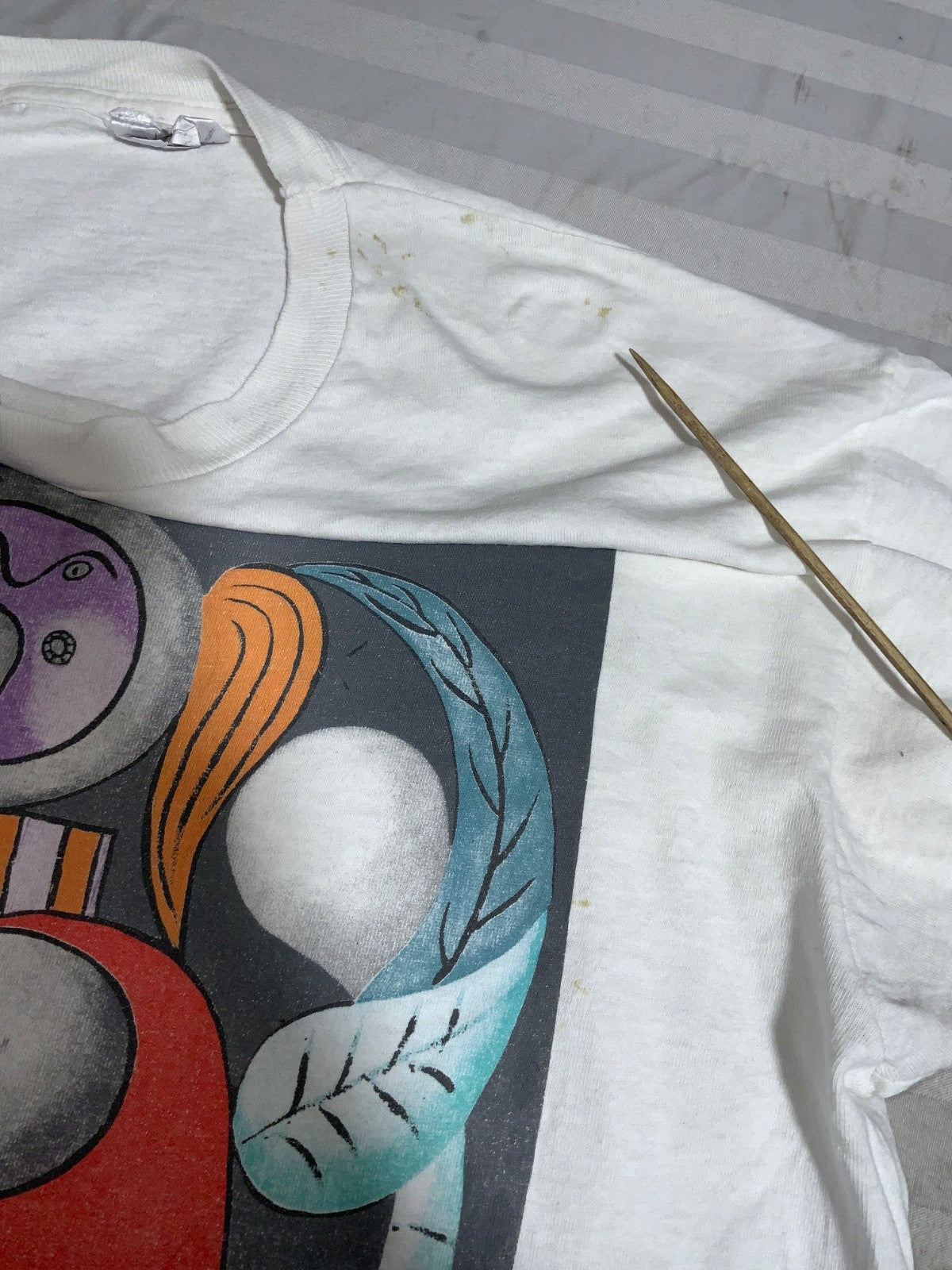 Vintage Pablo Picasso Art T-Shirt Large White Made Usa 1988 Single Stitch 80s