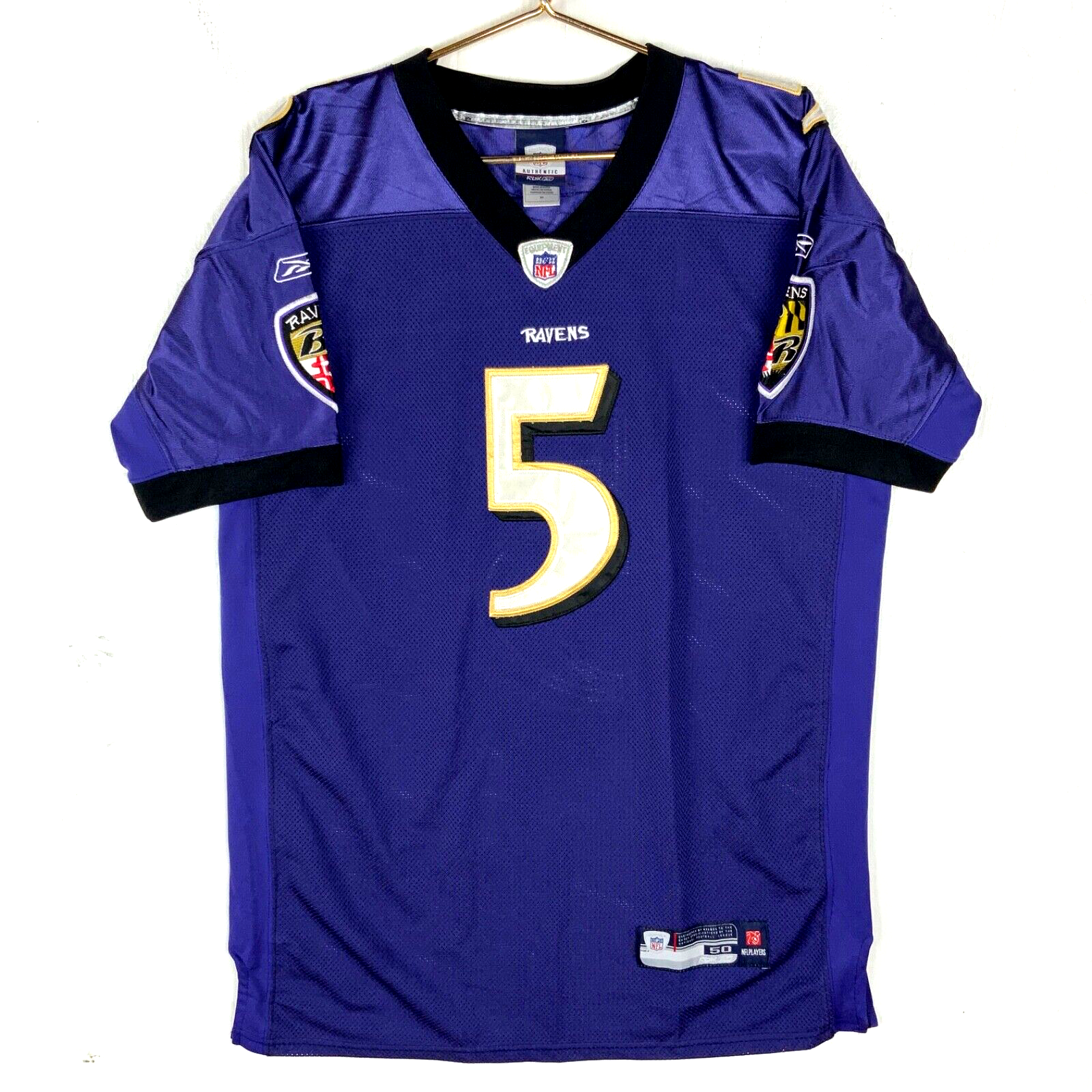 Baltimore Ravens Jersey Size 50 Reebok Joe Flacco Purple Nfl