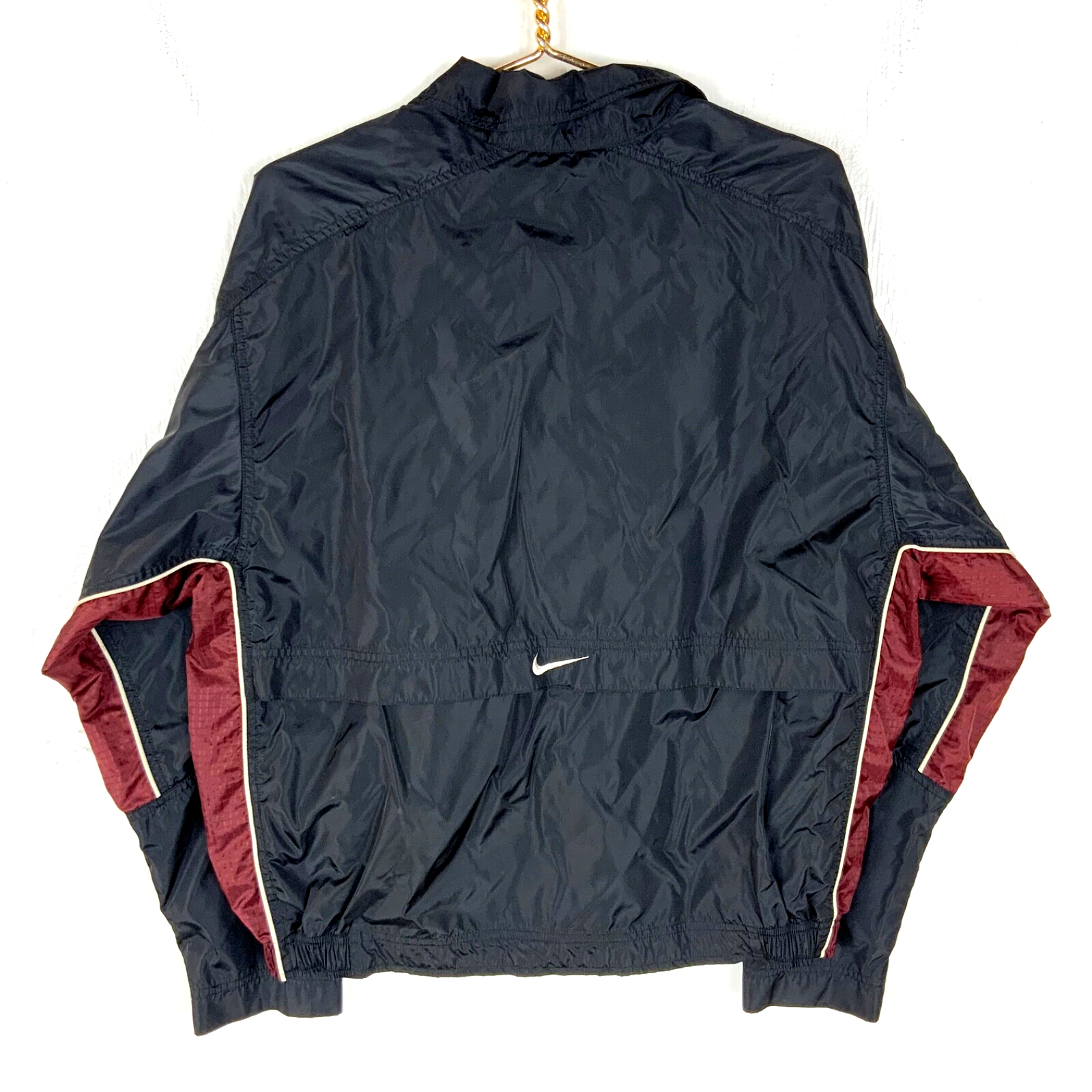 Vintage Nike Windbreaker Jacket Medium Black Full Zip Lined