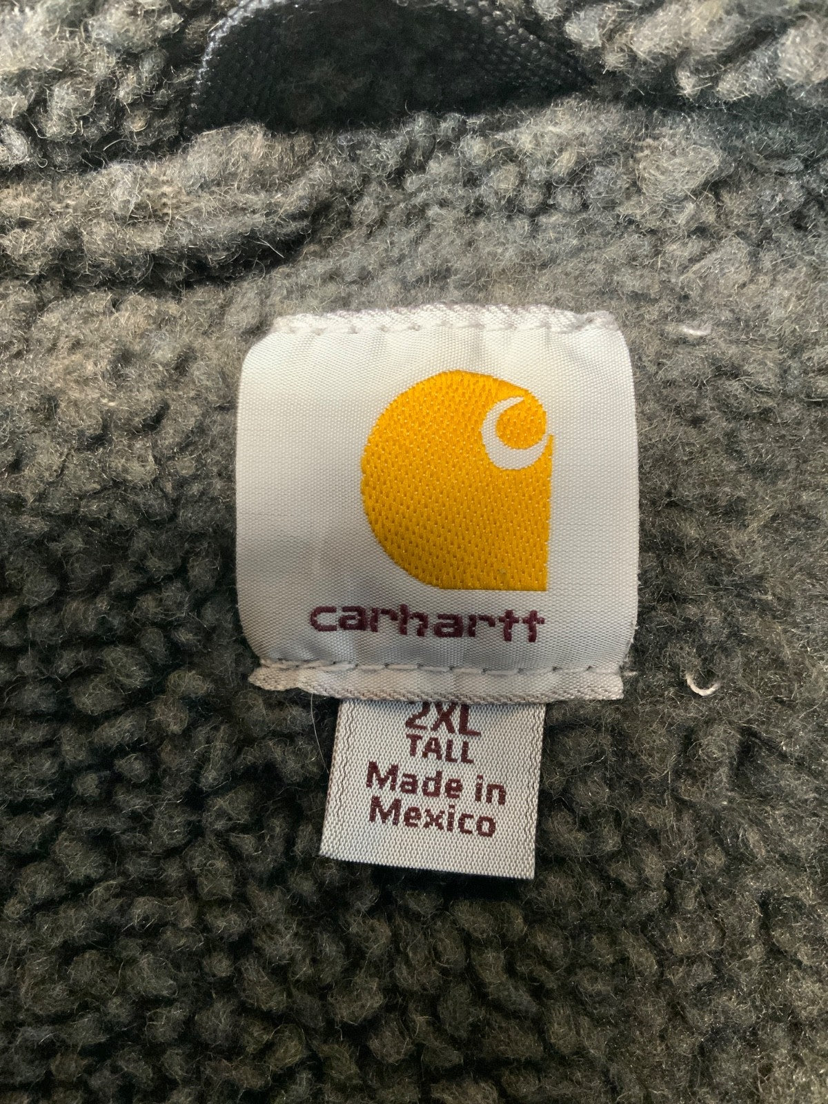 Carhartt Duck Vest 2XL Tall Brown Full Zip Sherpa Lined Workwear