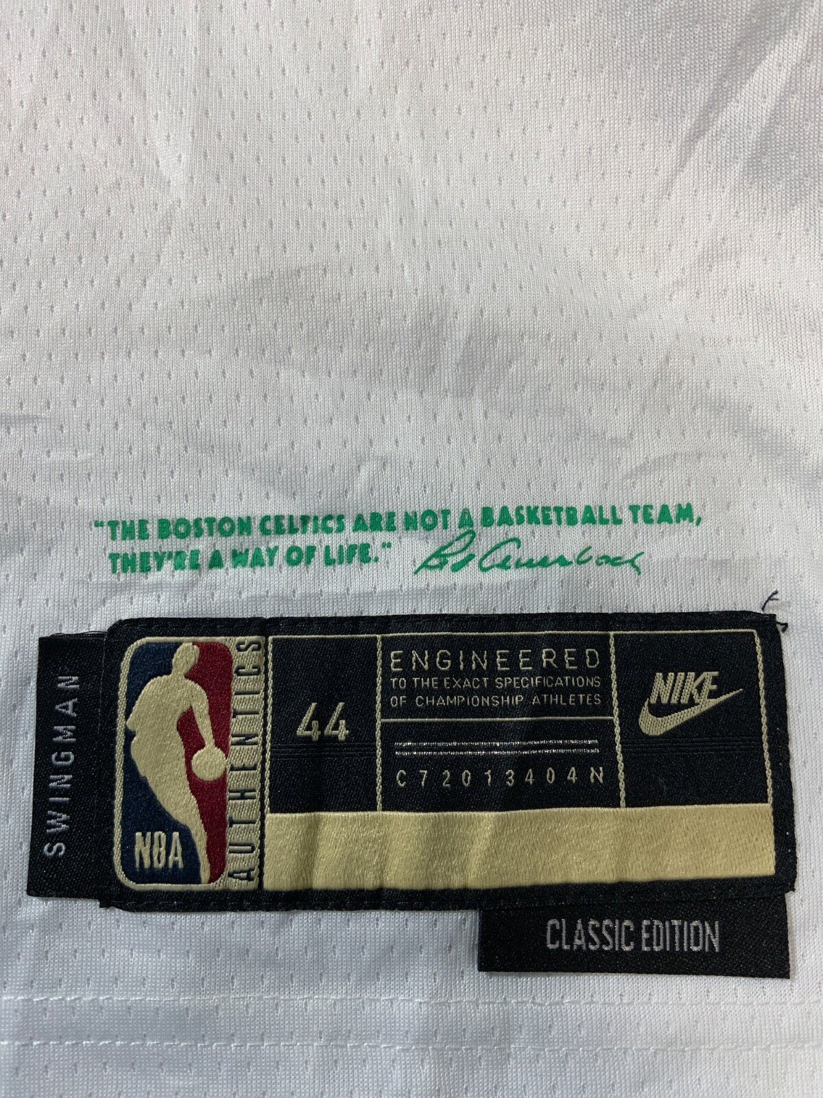 Boston Celtics Jersey Size 44 Medium Nike Jaylen Brown Nba Classic Edition
