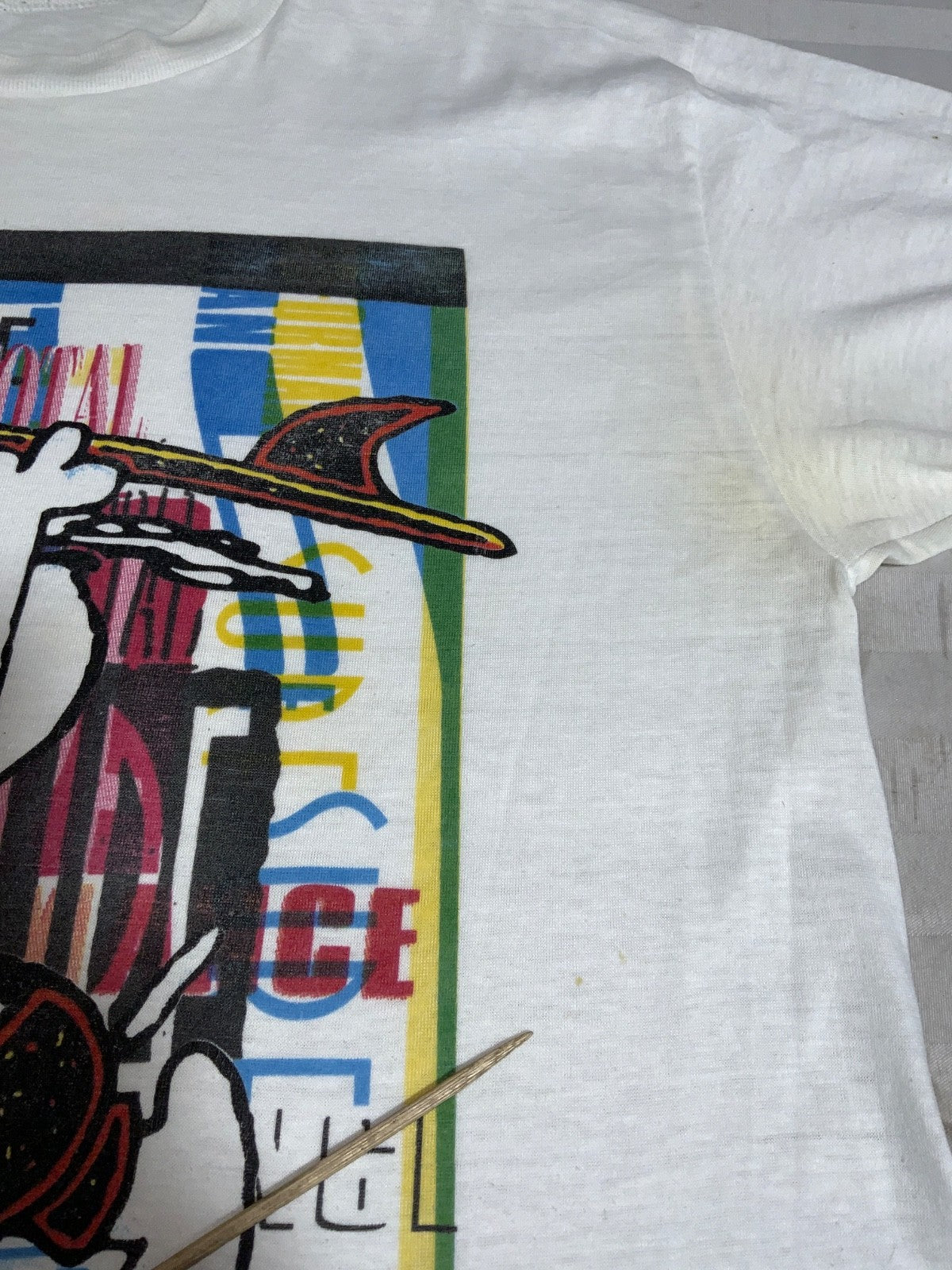 Vintage Snoopy Peanuts T-Shirt XL Made Usa Single Stitch Cartoon Total Surf 90s