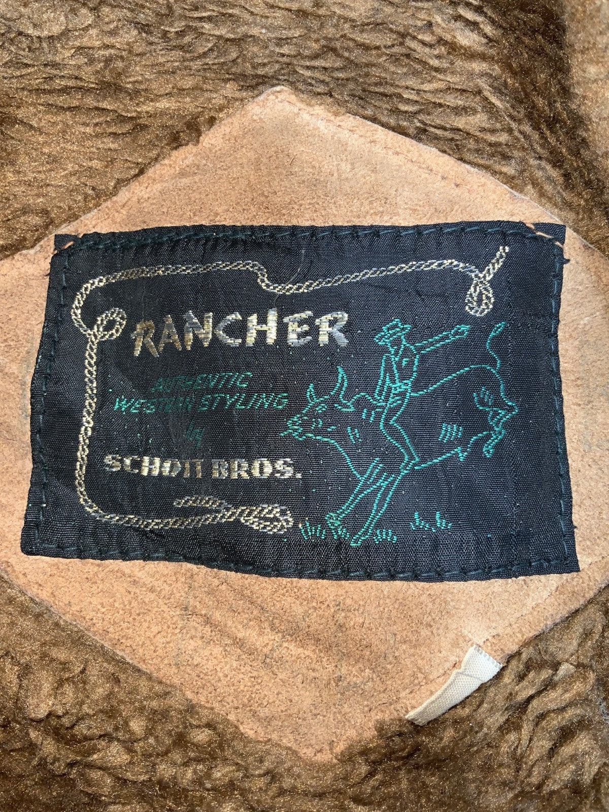 Vintage Schott Rancher Western Suede Leather Jacket Small Made In Usa 1980s