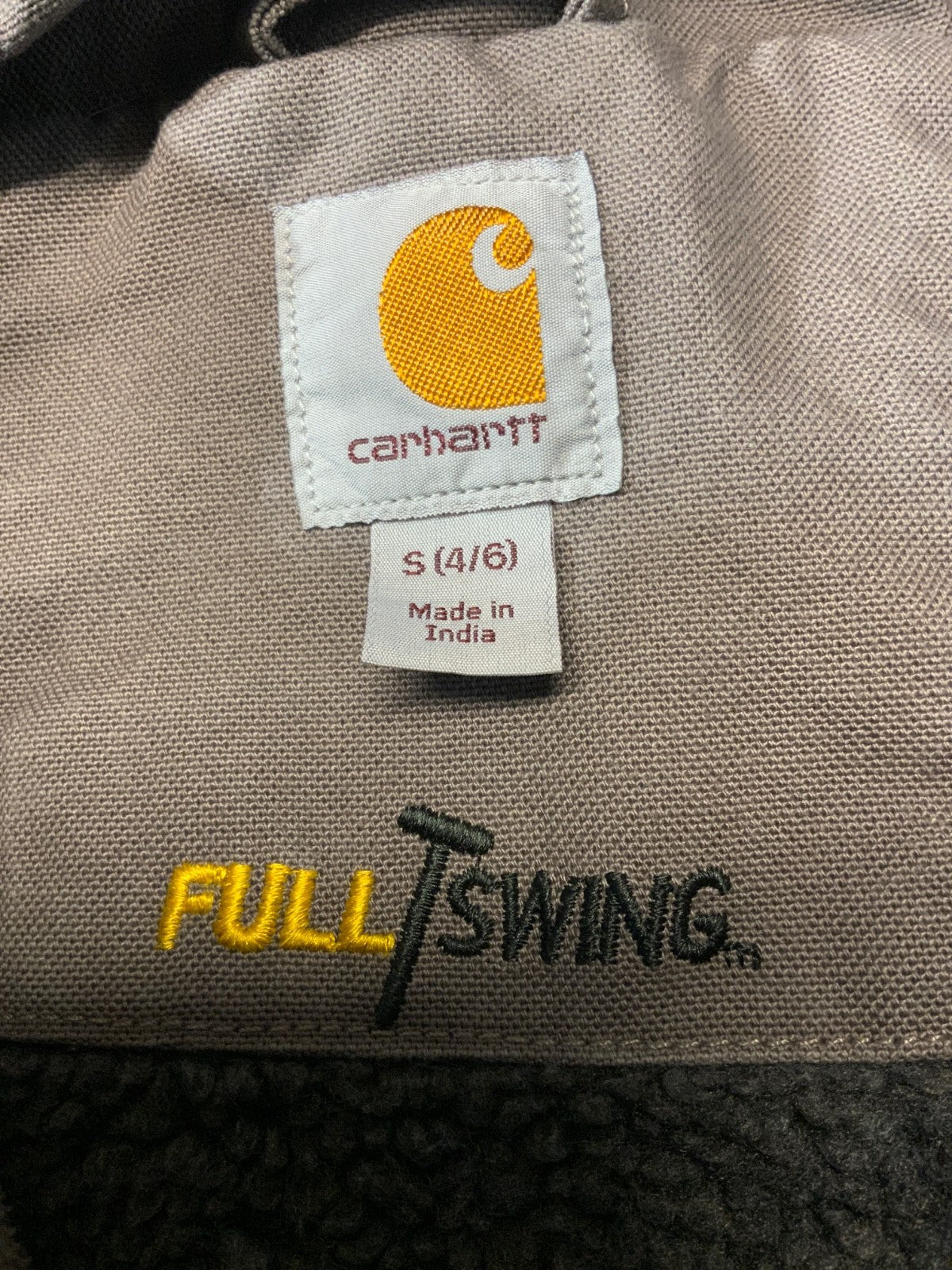 Carhartt Full Swing Jacket Women's Small Gray Full Zip Sherpa Lined Workwear