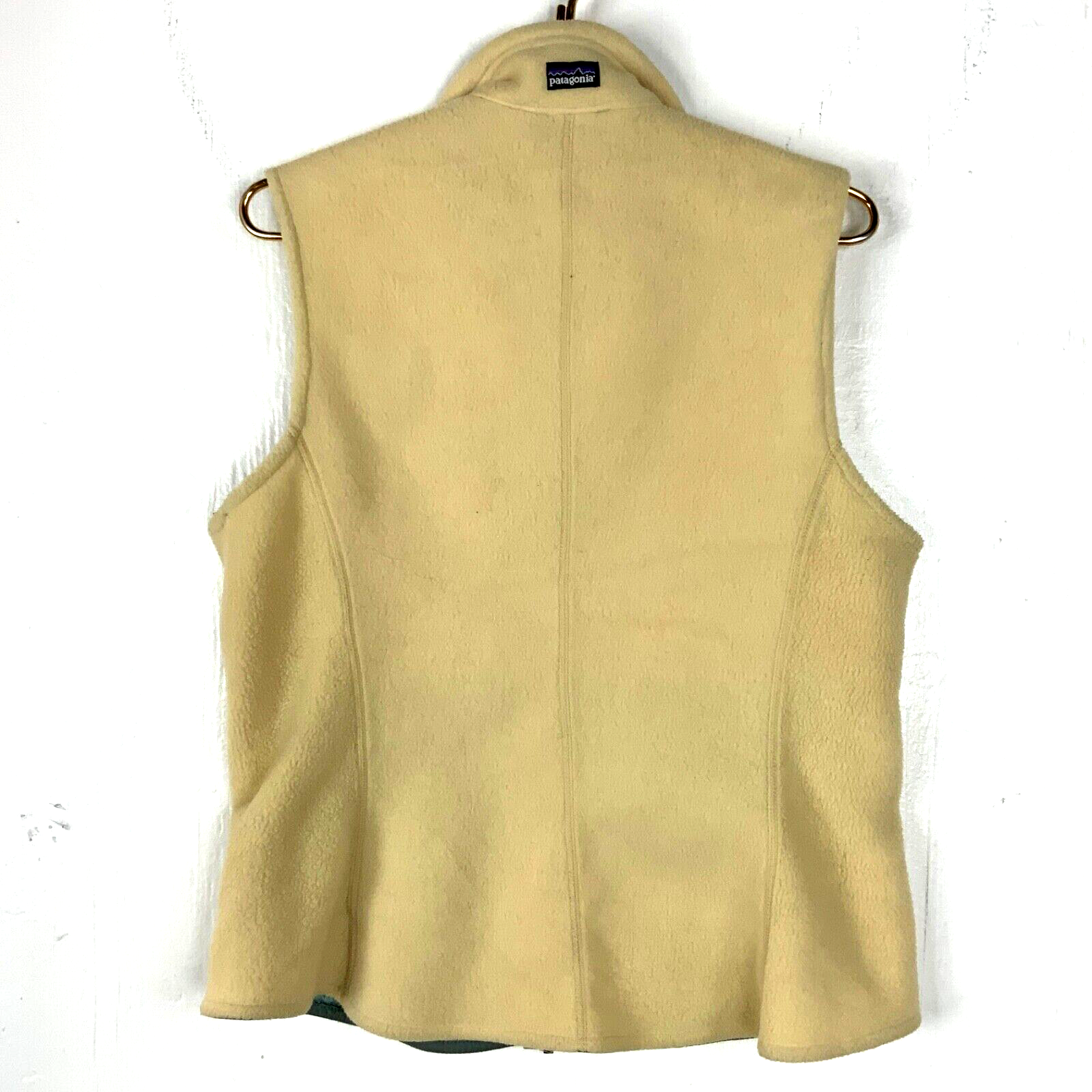 Vintage Patagonia Synchilla Fleece Sweater Vest Womens Large Yellow Usa 1999