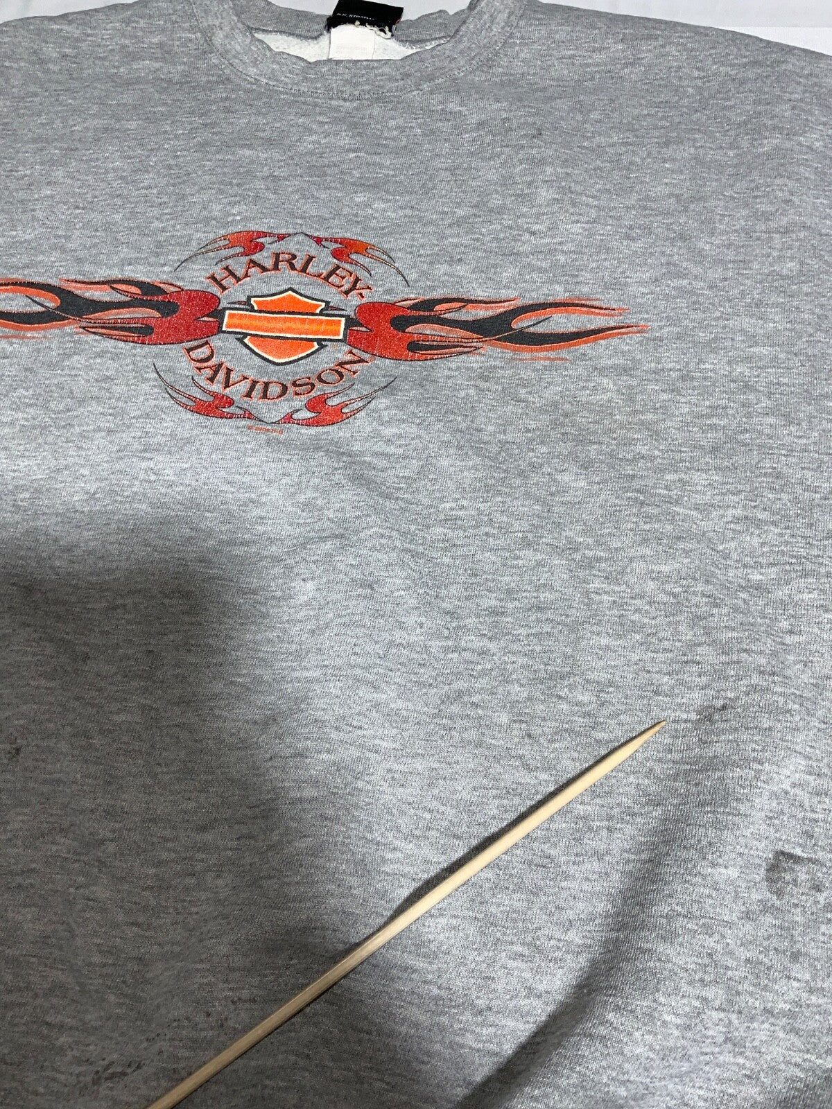 Vintage Harley Davidson Sweatshirt Crewneck 2XL Gray Y2K Twin Cities Minnesota