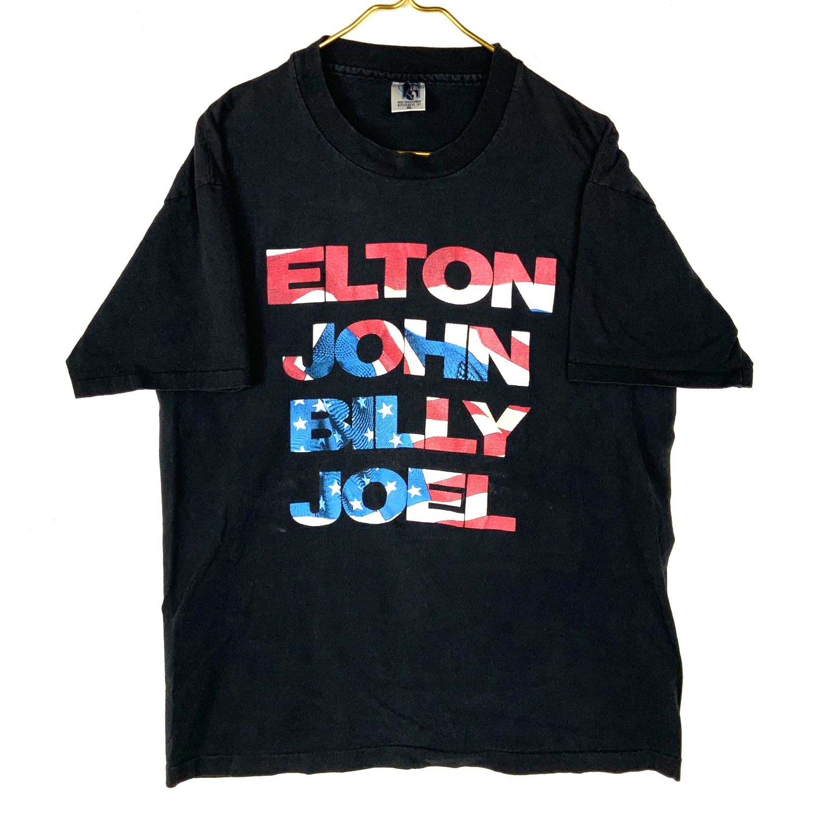 Vintage Elton John & Billy Joel T-Shirt XL Gem Single Stitch Usa Music Tour 90s