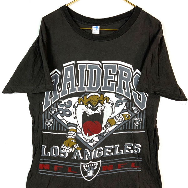 Vintage Los Angeles Raiders T-shirt Large Single Stitch Nfl Taz Looney Tunes 90s