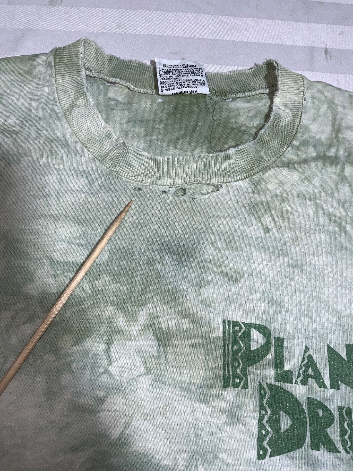Vintage Planet Drum By Mickey Hart T-Shirt XL Liquid Blue Tie-Dye 1997 Music 90s